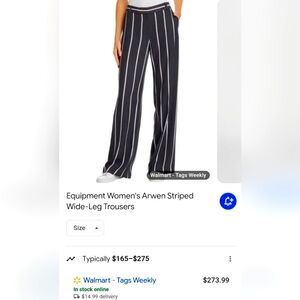 EQUIPMENT wide leg striped pants